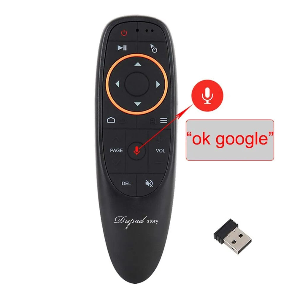 Air Mouse G10S with Voice Control | 6-Axis Gyroscope | 2.4GHz Wireless Remote for Smart TV, PC, Android TV Box | Long-Range Control & Voice Input