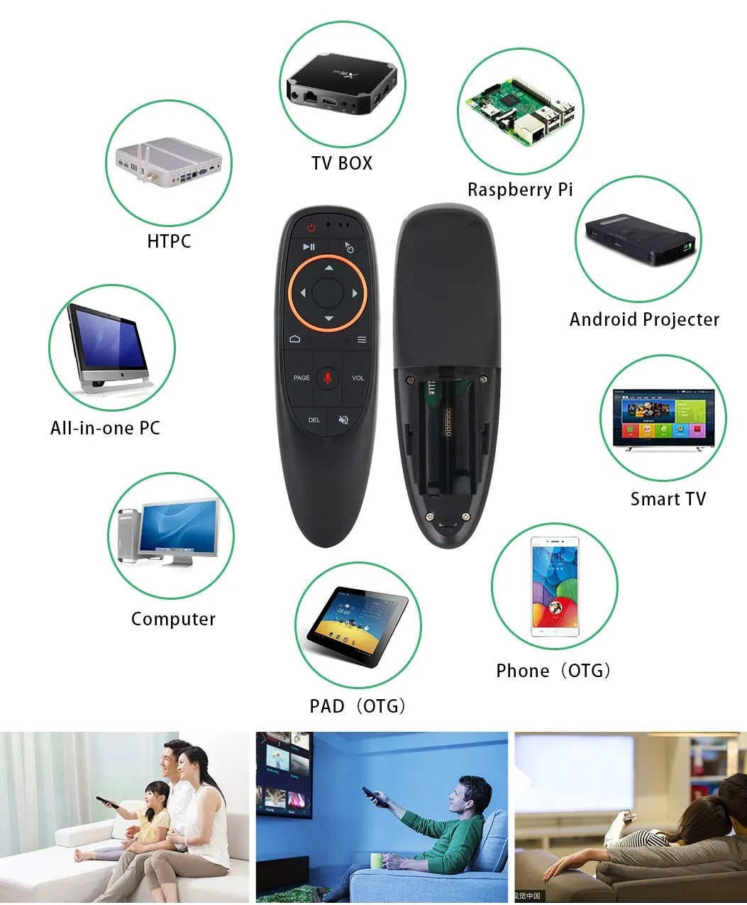 Air Mouse G10S with Voice Control | 6-Axis Gyroscope | 2.4GHz Wireless Remote for Smart TV, PC, Android TV Box | Long-Range Control & Voice Input