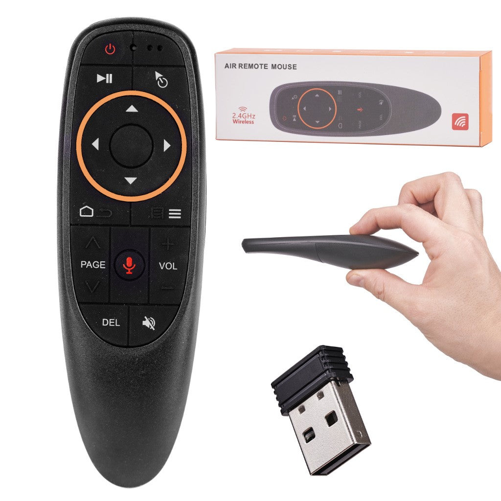 Air Mouse G10S with Voice Control | 6-Axis Gyroscope | 2.4GHz Wireless Remote for Smart TV, PC, Android TV Box | Long-Range Control & Voice Input