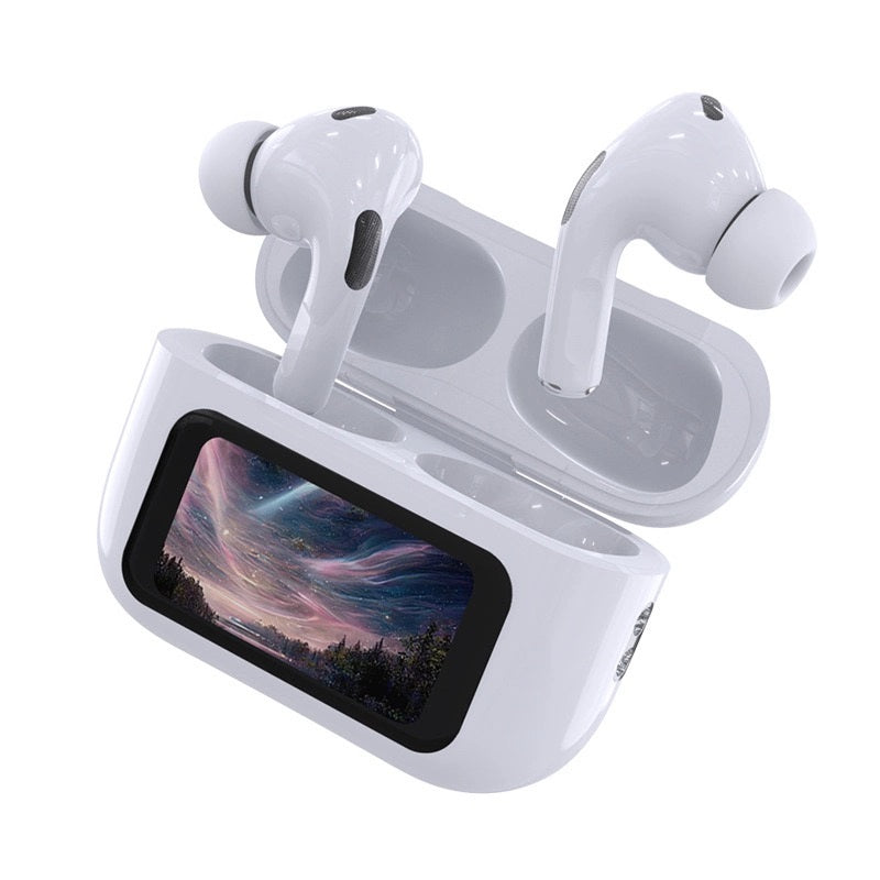 Airpods A9 Pro 5th Gen Digital Display ANC+ENC + Wisdom Screen + Ear Detection Light Sense Earbuds