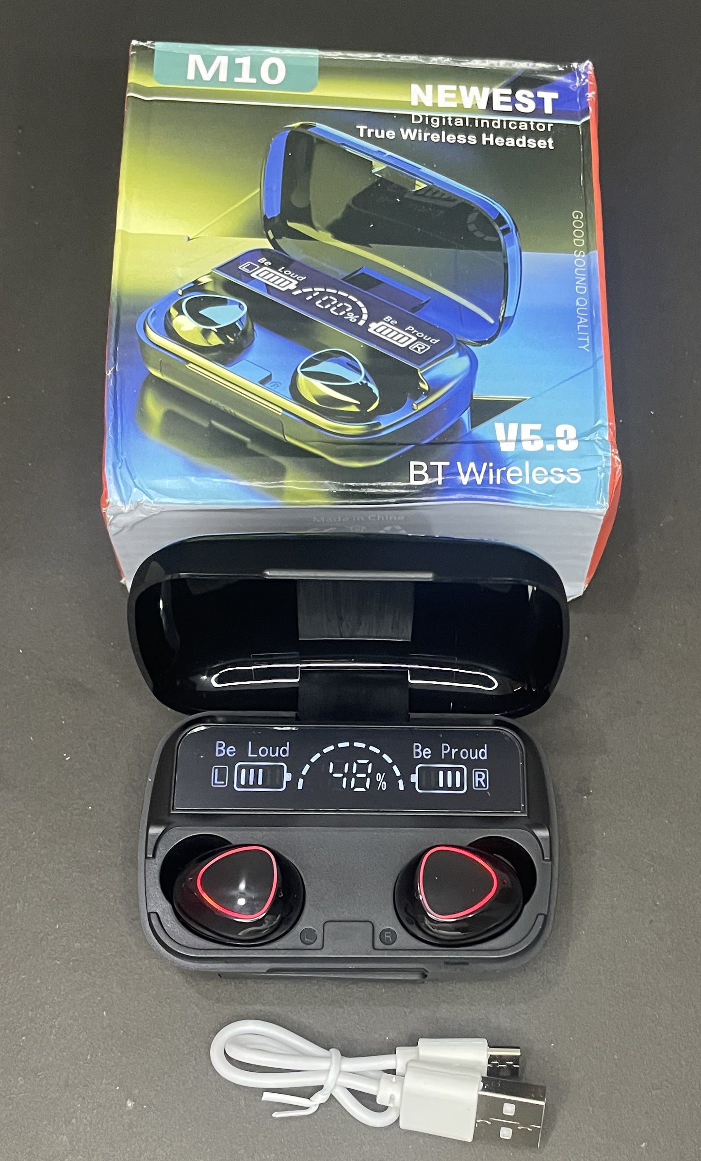 M10 TWS Wireless Earbuds with Super Sound & High Quality Transmission