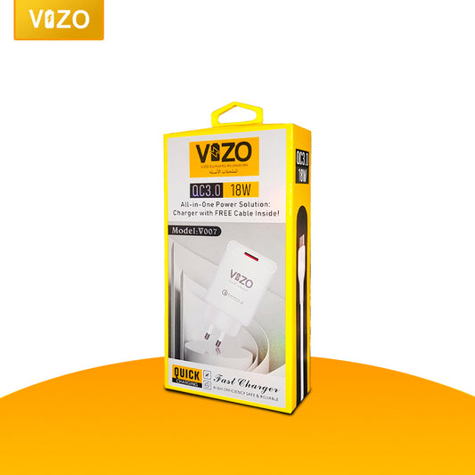 VIZO V007 Micro USB 18W Fast Charging 1 USB Port Charger