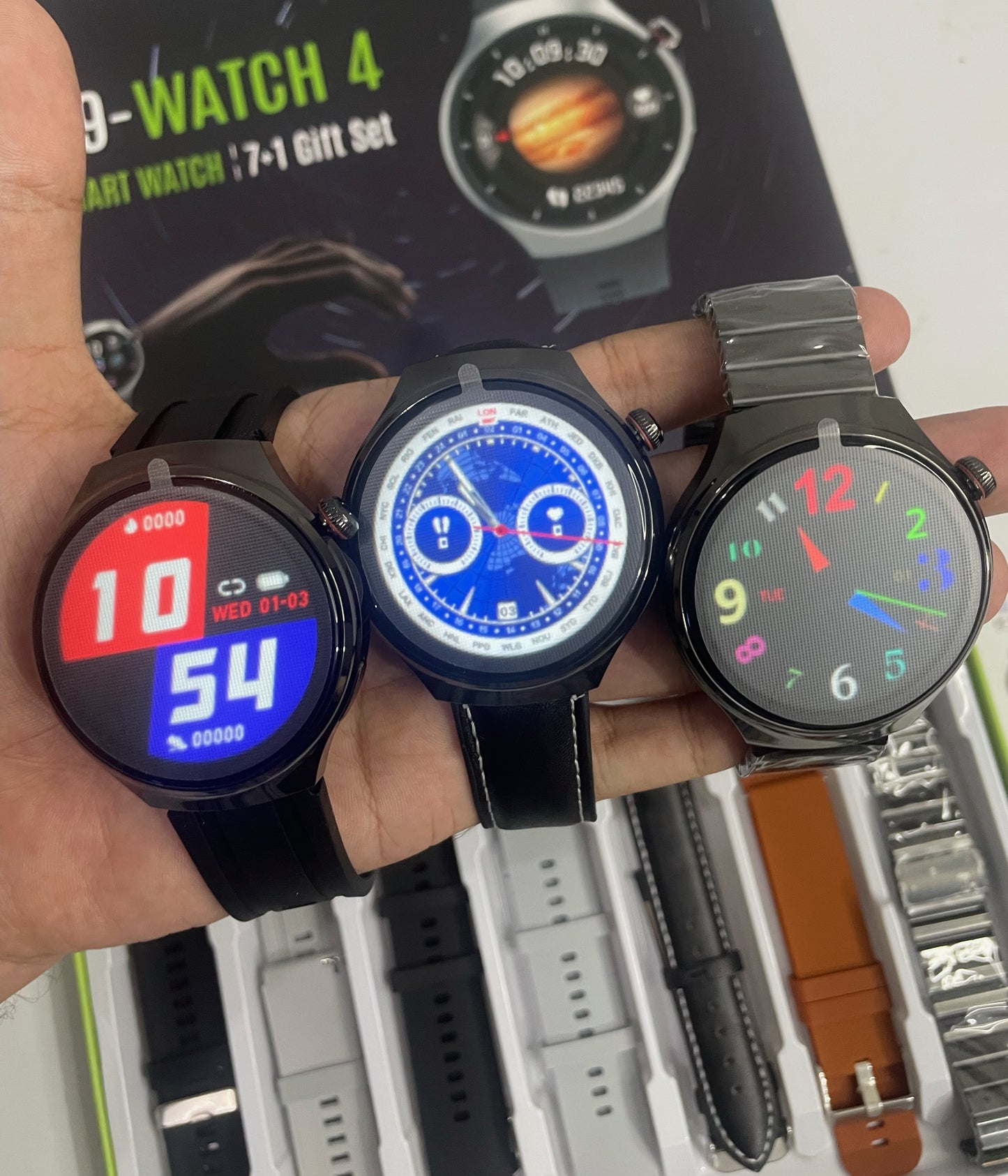 D9 Watch 4 Smart Watch 7 in 1 with 49mm OLED Display, Wireless Charging, AI Voice, Multi-Sport Mode