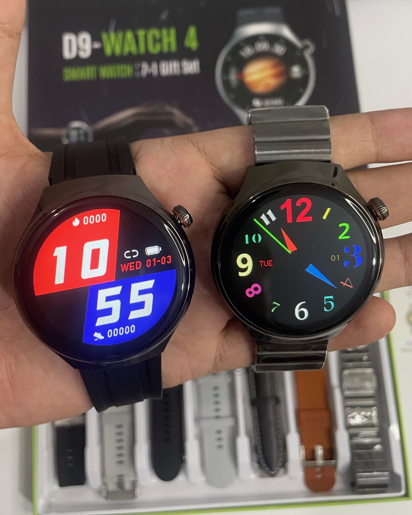 D9 Watch 4 Smart Watch 7 in 1 with 49mm OLED Display, Wireless Charging, AI Voice, Multi-Sport Mode