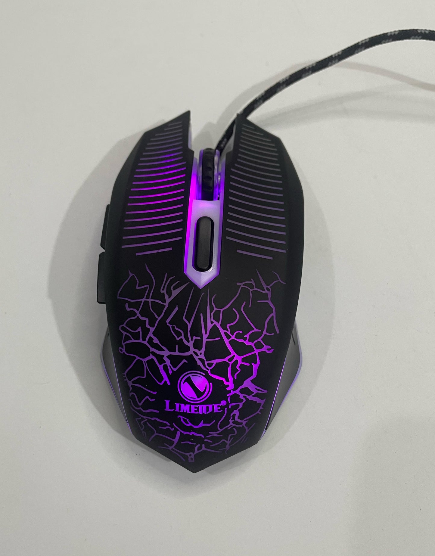 Limeide V6 Gaming Mouse with Seven-Color LED Dazzle - 1800 DPI Optical Engine With 6 Buttons