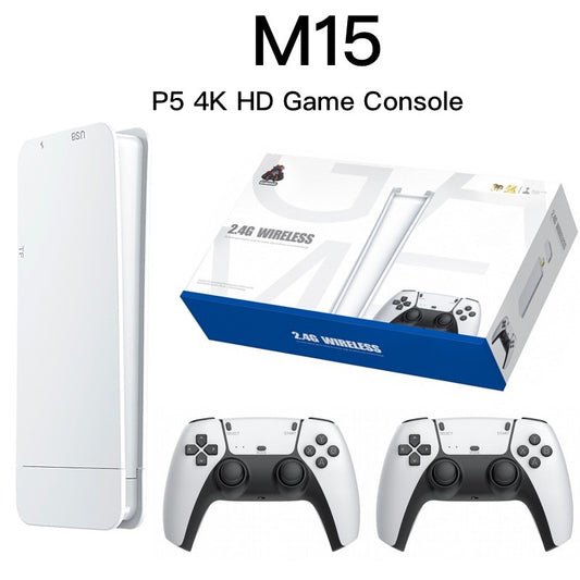 M15 4K Retro Game Stick | 20,000+ Pre-Loaded Games, Dual Wireless Controllers, 120Hz Refresh Rate | Plug-and-Play HDMI Console for PS1, GBA, SNES