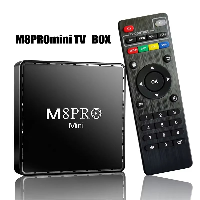 M8 Pro Mini Retro Game Console – 8K Ultra HD Dual-System TV Box with 10,000+ Pre-installed Games, Wireless Controllers, and Android 12.1