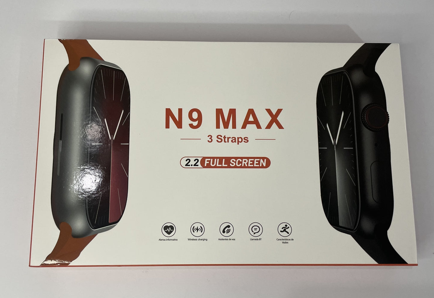 N9 Max Smart Watch for Men and Women | Stainless Steel | 3 Interchangeable Straps | 2.02'' HD IPS Display | Bluetooth Calling | Fitness Tracking Features | Heart Rate and Sleep Monitoring | Wireless Charging | Custom Watch Faces | Android Compatible