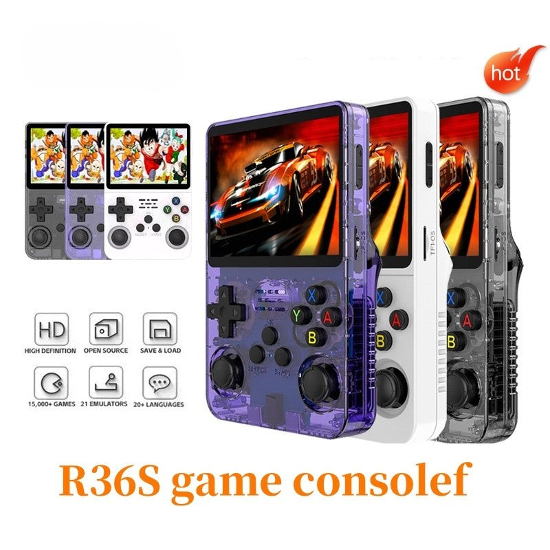 R36S Retro Handheld Game Console – 20,000+ Pre-Installed Games, 3.5-Inch IPS Display, 64GB Storage, Expandable to 256GB, Long Battery Life for Portable Retro Gaming