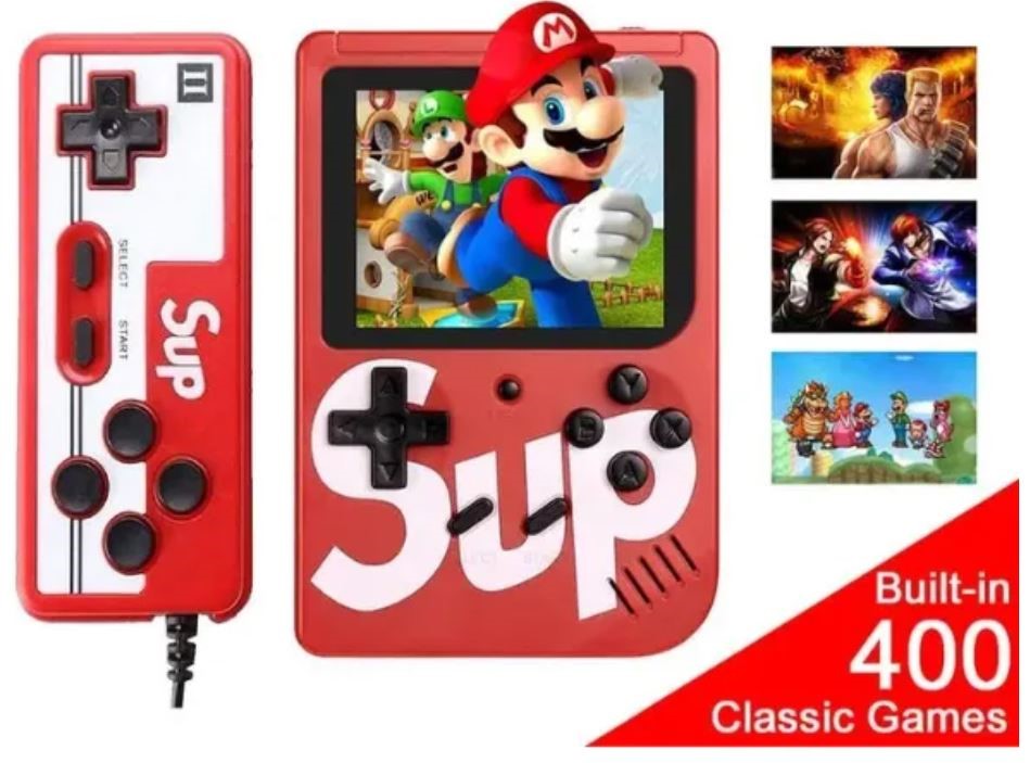 SUP 2 Player 400-in-1 Retro Handheld Game Console – Portable Gaming Device with 3.0-Inch TFT Color Screen, Rechargeable Battery, TV Connectivity, and Classic Games Library