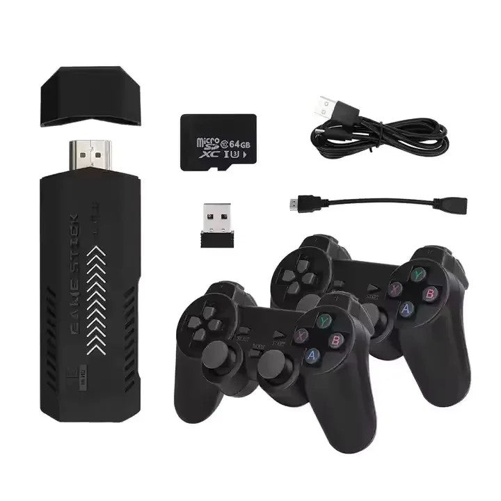 Game Stick X2 Plus 4K Retro Console | 37,000+ Games, Dual Wireless Controllers, 30+ Emulators | Plug-and-Play HDMI, 64GB Internal Storage, 120Hz Refresh Rate for PS1, N64, Dreamcast