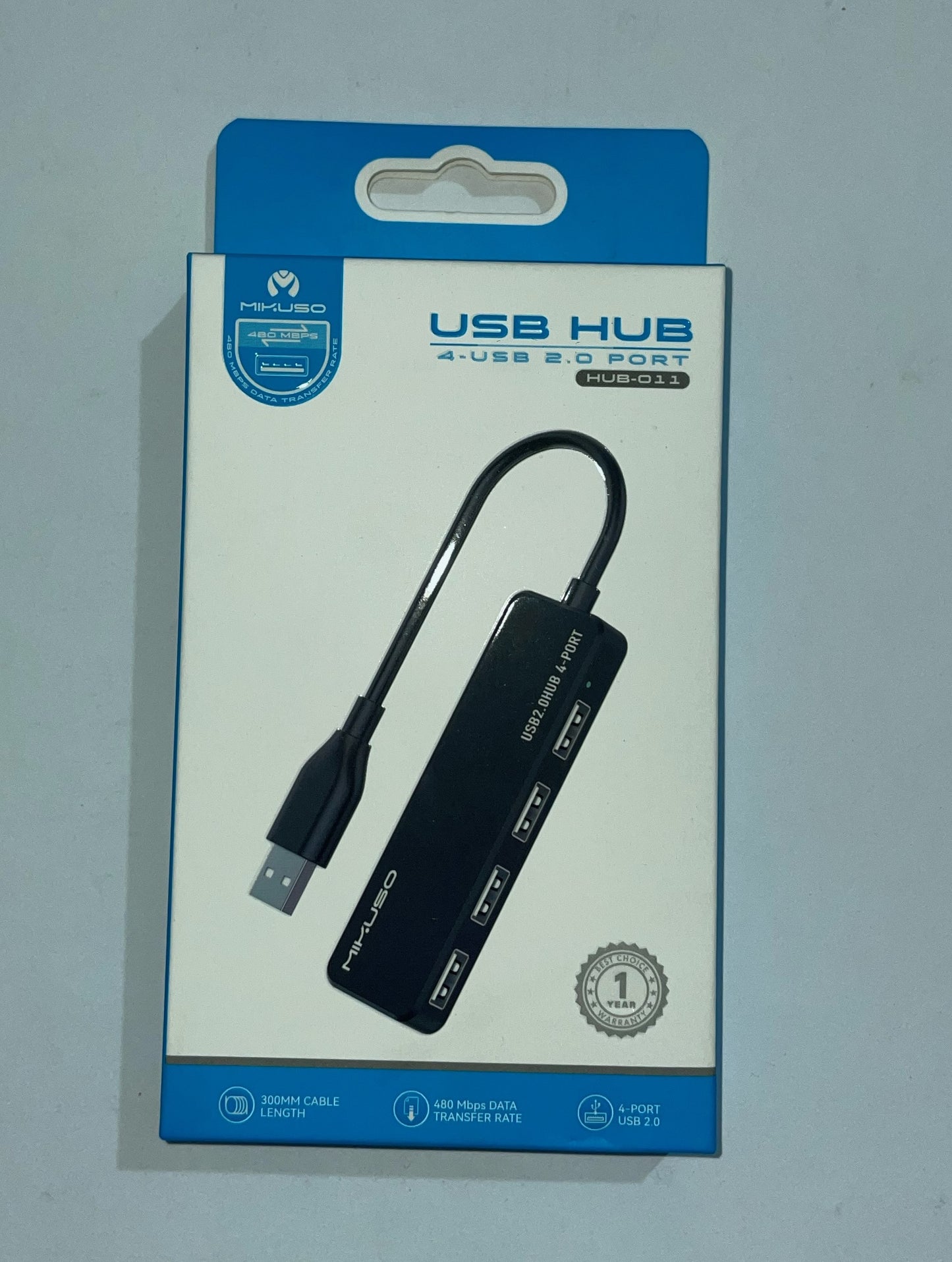 Premium 4-Port USB 2.0 Hub for Enhanced Connectivity and Durability, Compatible With All Devices